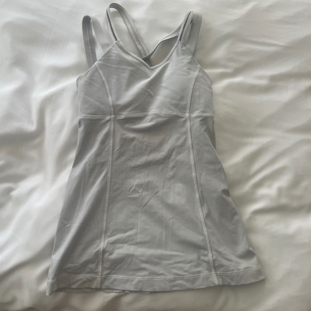 light gray Lululemon tank top